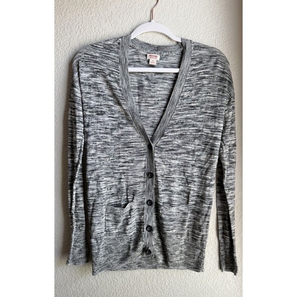 Mossimo Supply Co Gray Marled Button Front Cardigan Sweater Small